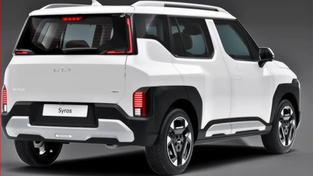 Kia Syros 2025 front three-quarter view showcasing bold Korean design with premium styling elements