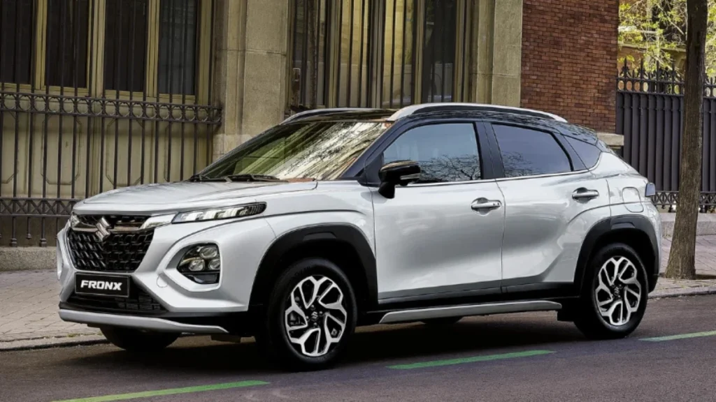 Maruti Suzuki Fronx 2025 showcasing premium crossover design with HUD display and modern styling