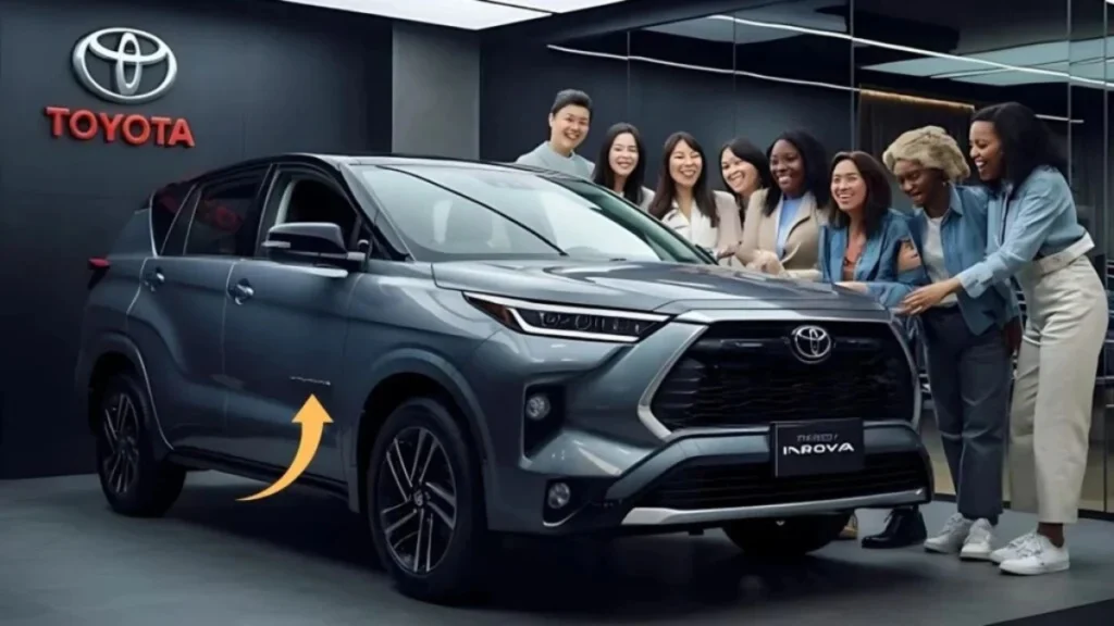 Toyota Innova Crysta 2025 exterior view showing premium MPV design with elegant styling and sophisticated presence