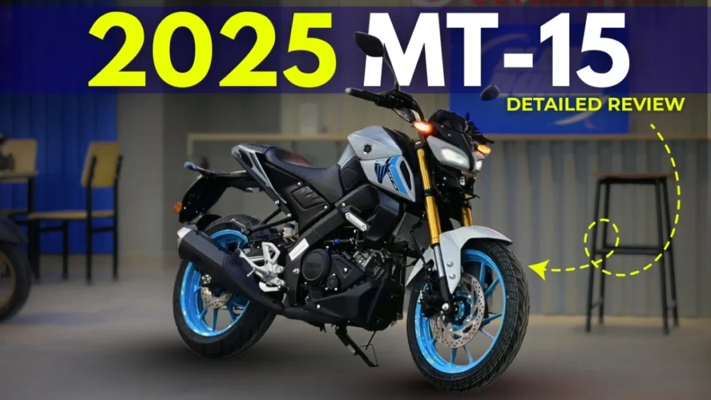 Yamaha MT15 V2 2025 showing aggressive street fighter design with TFT display and premium styling